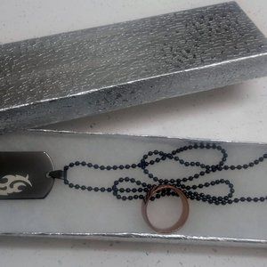 Men's Ring And Neckless Set